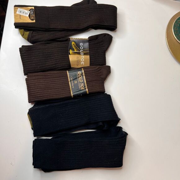 Gold Toe Other - Gold Toe Men's Canterbury Over the Calf Dress Socks 5 pairs